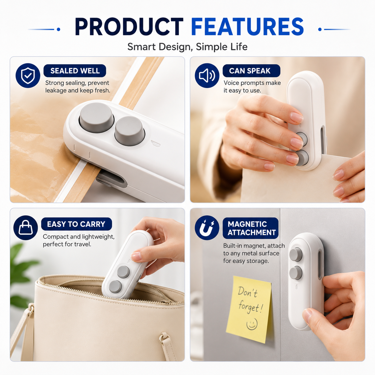 Portable Rechargeable Mini Bag Sealer – Keep Food Fresh Anywhere