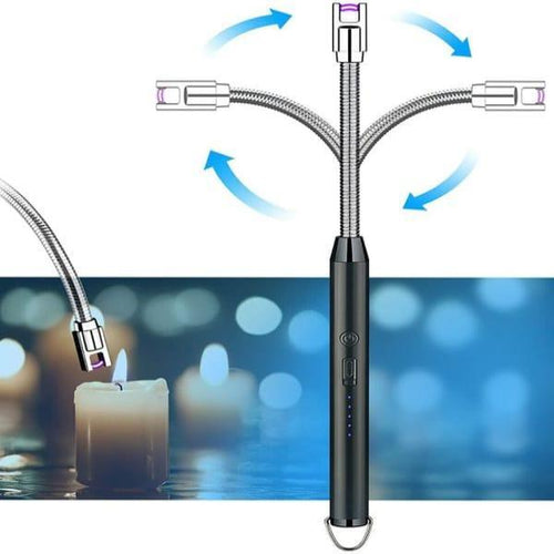 USB Rechargeable Electric Lighter🔥 Black Metal